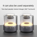 Altoparlante piccolo subwoofer con luce colorata in vetro trasparente con intelligenza artificiale, Bluetooth, computer desktop portatile wireless_voghion.com