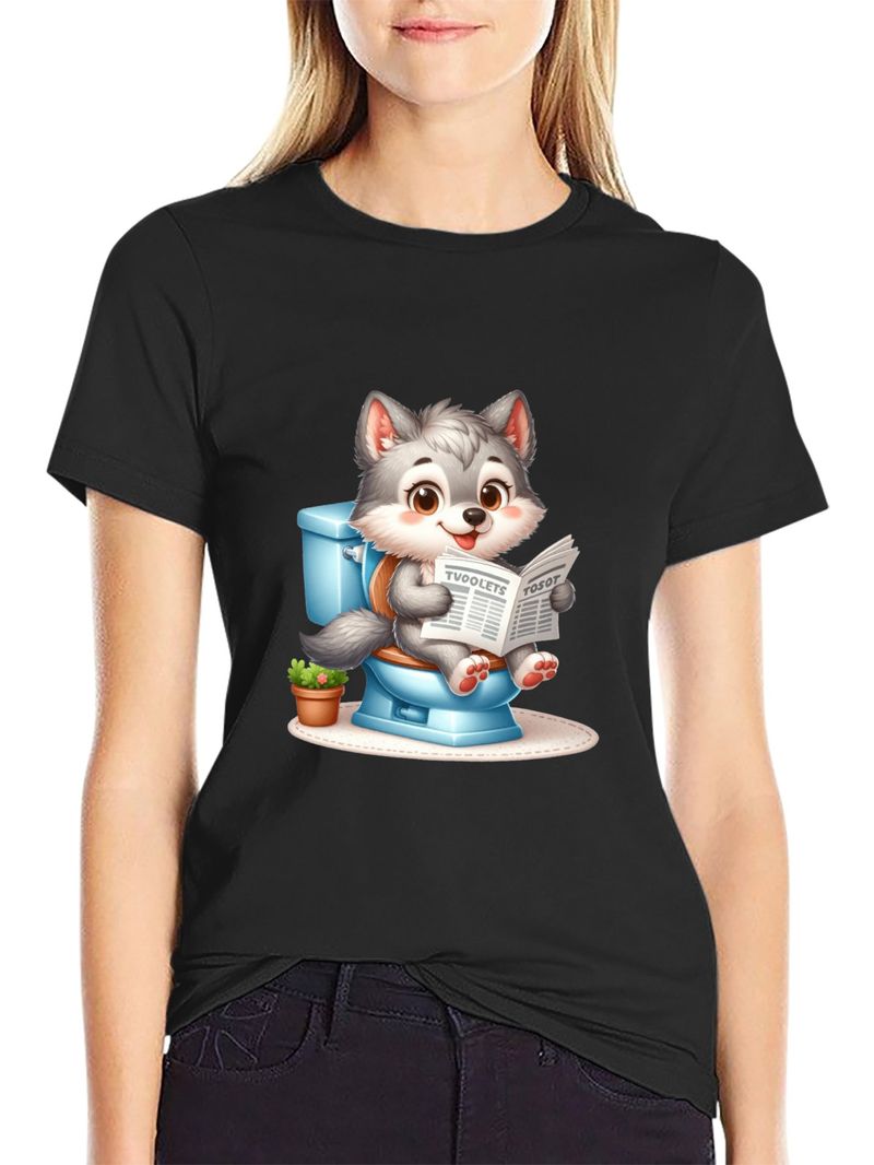 Forår og sommer Europæiske og amerikanske kvinders nye dame-afslappet mode løse toppe trykte dame-T-shirts_voghion.com