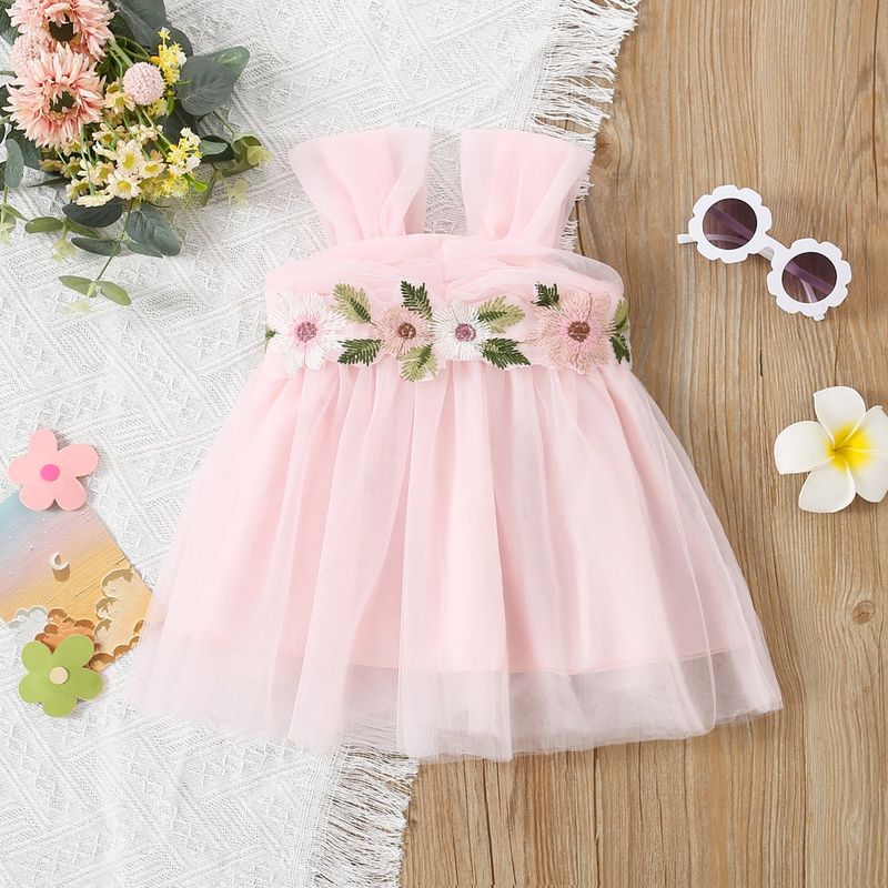 Baby Girls Clothes Summer Girl's Dress Baby Sling Dress Flower Girl Dress for Wedding_voghion.com