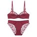Intimo da donna con bordo in pizzo lucido, stile hot, reggiseno con anello in acciaio morbido, stile francese, per seno grande e piccolo._voghion.com