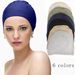 Women's Hijab solid color modal mercerized cotton bottoming hat elastic elastic breathable comfortable bottoming hat headscarf_voghion.com