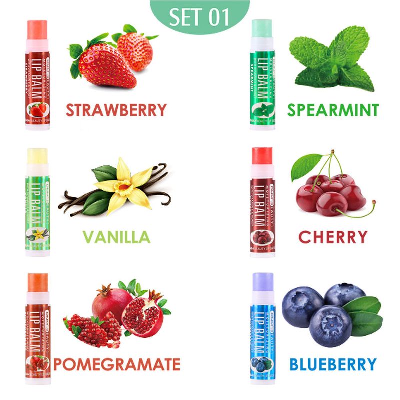 DNM una varietà di balsami per labbra idratanti al gusto di frutta_voghion.com