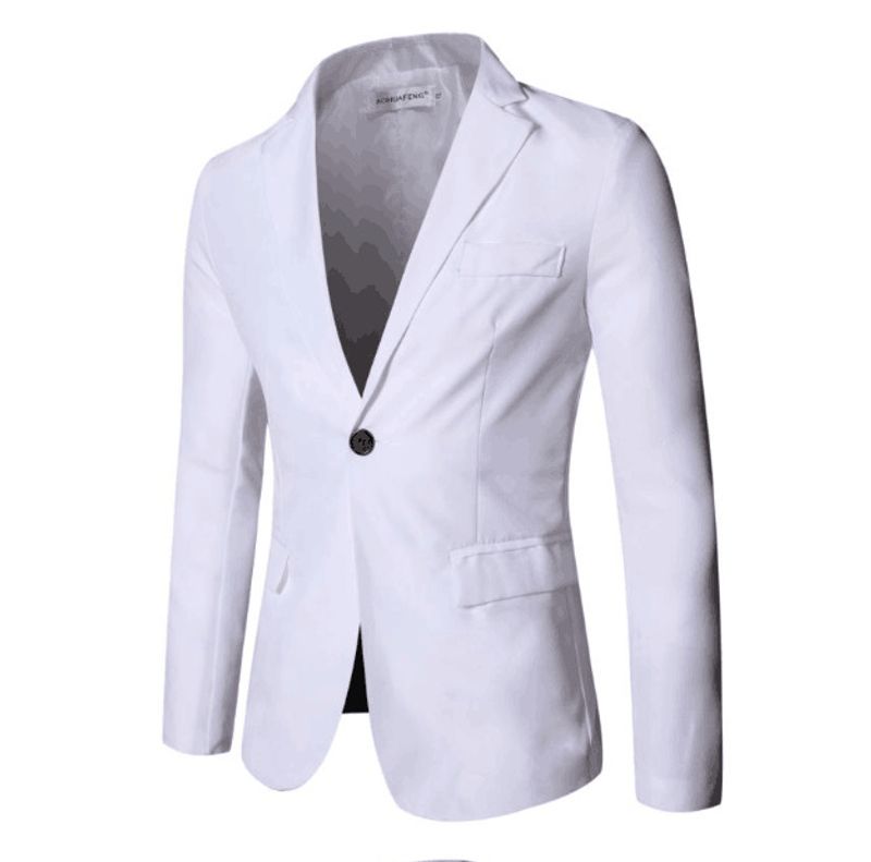 Business Elegant Mann Anzug Jacke Umlegekragen Slim Herren Blazer + Hosenanzug Kostüme Herbst Solide Karriere Hochzeit Männlich Outfit_voghion.com