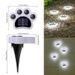 Solar Powered Cat Paw Garden Lights, Waterproof Outdoor LED Step Lights For Pathway, Yard, Patio, Staircase Decoration (White/Warm Light)_voghion.com