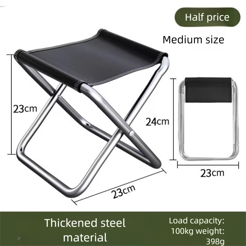 Outdoor Folding Portable Small Fishing Telescopic Picnic Chair Handbag Stool Thickened Camping_voghion.com