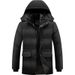 Men's Winter Detachable Hood Coat – Slim-Fit Wool-Blend Jacket With Windproof Lining & Contrast Stitching (XL-5XL, Wrinkle-Resistant)_voghion.com