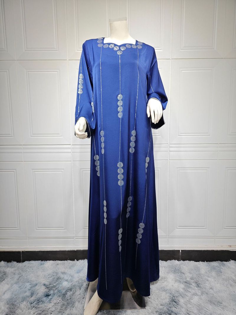 Robe de soirée musulmane de l'Aïd, abaya en satin pour femmes, jalabiya, robes longues de Ramadan, abayas pour femmes, robe diamant, caftan, robes longues 2025_voghion.com