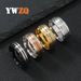 Popular fashionable titanium steel with patchwork color, high-end texture, flower inlaid diamond couple ring, light_voghion.com