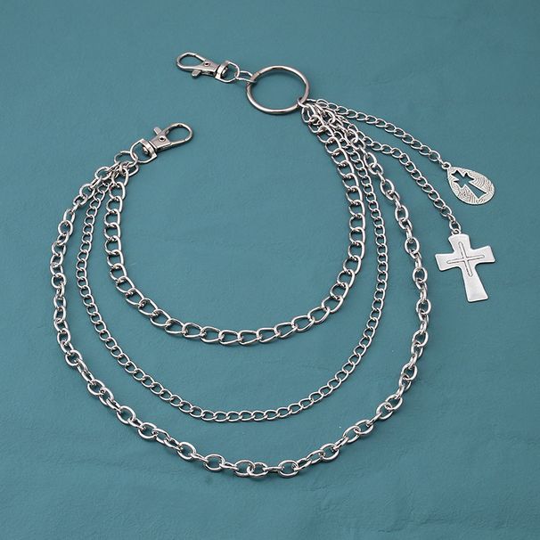 Jewelry Geometric Multi-layer Hollow Cross Pants Instagram Style Hip-hop With Skirt Waist Chain_voghion.com