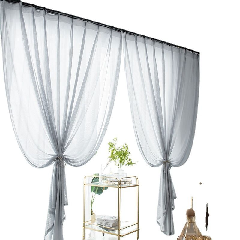 Sheer Polyester Curtains – Semi-Sheer Window Drapes (80% Polyester, Light Filtering, Privacy Protection, Multiple Hanging Styles)​_voghion.com