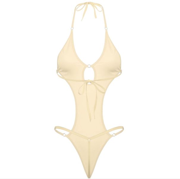 Γυναικείο μίνι μαγιό Intimates, σέξι Pamas, διαφανές ολόσωμο μπικίνι τριών σημείων_voghion.com