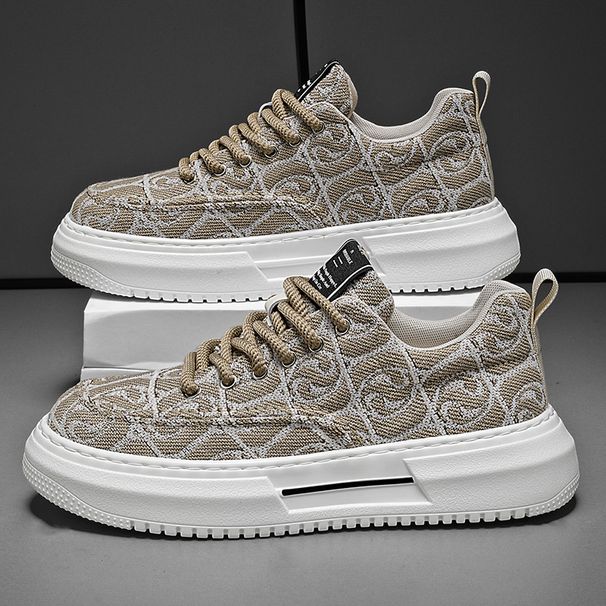 Männer Schong nei breathable Canvas Schong passen Faarf all Erhéijung Sport Fräizäit_voghion.com