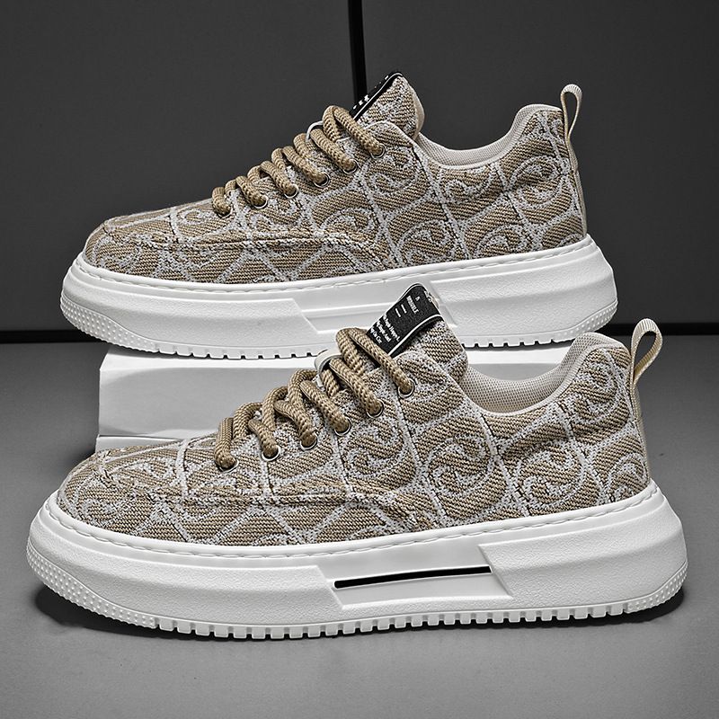 Men's shoes new breathable canvas shoes match color all increase sports leisure_voghion.com