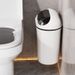 ACZT SimpleHuman Semi-Round Step Bin – Press-to-Open Lid, Slim Fit For Tight Spaces_voghion.com