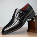 Zees Hot-Selling Cross-Border 47 Large Size 48 Pointed Toe Buckle Crocodile Pattern Trendy Men's Monk Strap_voghion.com