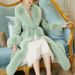 Luxury Faux Fur Coat Women's Long Coat With Belted Waist, Soft Faux Wool & Fox Fur Style, Warm Winter Outerwear For Plus Size_voghion.com