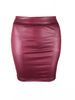 Women's imitation leather bottoming skirt, matte imitation leather skirt, imitation pu hip-covering skirt, summer skirt_voghion.com