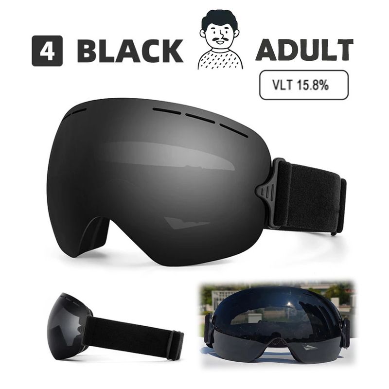 Gafas esféricas profesionales para motociclistas, para hombre y mujer, para miopía, para esquiar, para sol._voghion.com