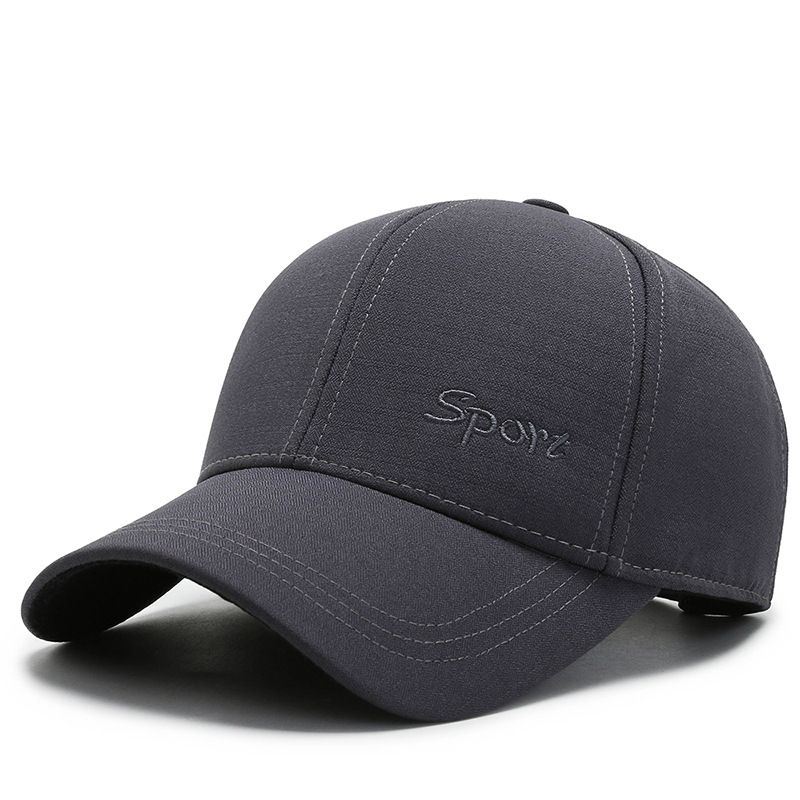 Cappello da uomo caldo di mezza età e anziano berretto da baseball antivento e resistente al freddo più cappello di protezione per le orecchie in lingua d'anatra ispessito in velluto_voghion.com