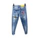 2025 Herfstmode Zwarte Jeans Stick Rhinestone Slim Fit Stretch Jeans Man Letter Casual Lente Herfst Heren Denim Potlood Broek_voghion.com
