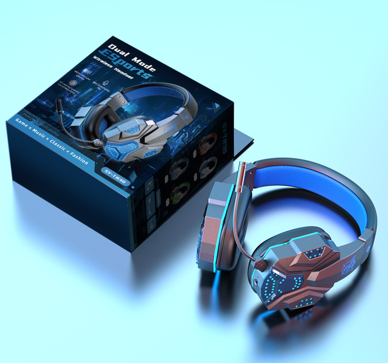 Over-Ear Gaming Headset With Microphone For Mobile Phones And Laptops, Wireless Bluetooth Earphones_voghion.com