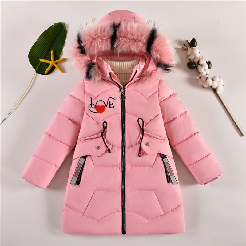 kid's clothing Girls' winter coat Medium length down padded jacket for girls_voghion.com