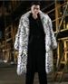 Abbigliamento maschile Nuovo leopardato Giacca da uomo con collo lungo in pelliccia di volpe Cappotto invernale alla moda Giacca a vento calda_voghion.com