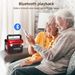 Przenośne, kompaktowe radio FM, moc wyjściowa 3 W, odtwarzanie FM/AM/SW1-6/USB/TF/BT, latarka domowa wielopasmowa, można jej używać w pomieszczeniach_voghion.com