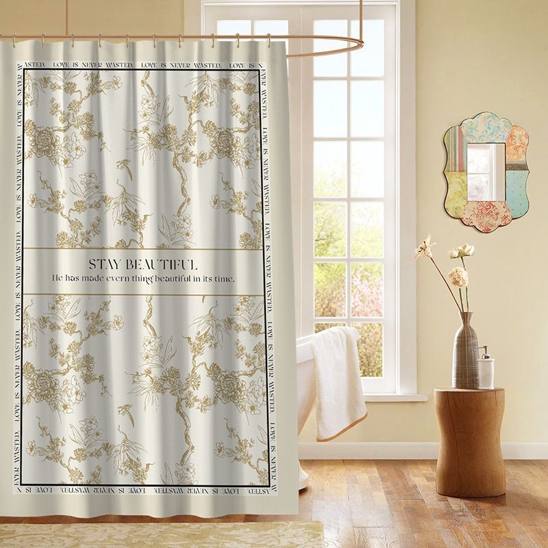 New Waterproof And Mildew-Proof Shower Polyester Partition Toilet Blackout Blocking Quick-Dry Bathroom Curtain_voghion.com