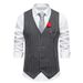 Herren Vintage Gestreifte Weste Herren Trauzeuge Einreihige Weste_voghion.com