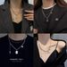 Bear Pendant Sweater Chain For Women, Long Design Sense, Niche Double Layer Titanium Steel Necklace, High-end 2023 New_voghion.com