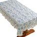Coffee Tablecloth Picnic Tablecloth Rectangular Floral Lace Trim_voghion.com