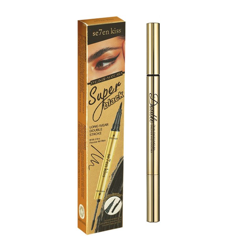 se7en Kiss Double Head 2-in-1 Liquid Eyelashes Eyeliner Eyebrow Pencil Smooth Three-dimensional Transparent Styling Eyebrow Glue_voghion.com