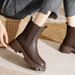 boots Women's British-style short boots 2023 new autumn and winter mid-calf boots thick-soled Martin boots cigarette boots plus size_voghion.com