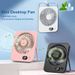 Quiet 5-Speed Table Cooling Fan Portable Small Mini FAN Rechargeable Desk Fan_voghion.com