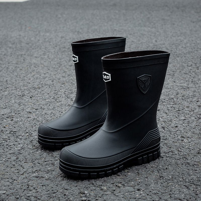 Botas de lluvia antideslizantes e impermeables de moda para hombre_voghion.com