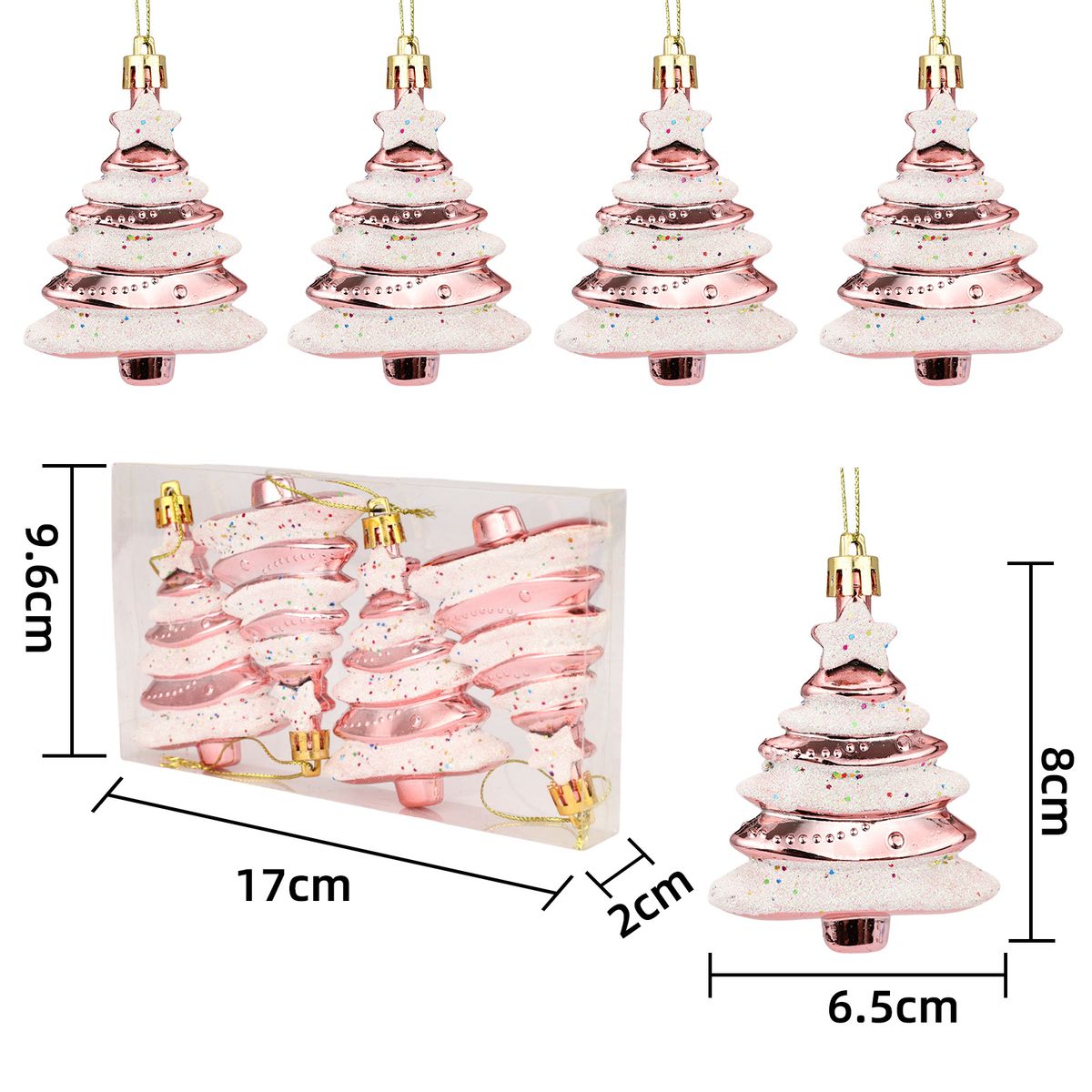 Julependellys Tårntræ Plastmalet juletræsvedhængsrekvisitter juledekoration_voghion.com