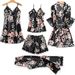 Pajamas Women's Suspender Sleeping Loose And Comfortable Lace Five Piece Home Clothing Underwear Pajamas_voghion.com