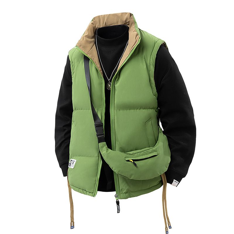 ​​Wende-Pufferweste für Herren, ärmellos – Steppjacke mit Stehkragen für das ganzjährige Tragen in mehreren Lagen​​_voghion.com