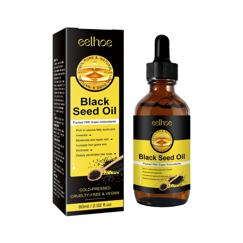 L'olio di EELHOE di semi neri può migliorare la riparazione secca, irritabile, nutriente, danneggiata, previene la caduta dei capelli, capelli densi ed essenziali,_voghion.com