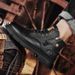 High Top Herr Läder Mode Motorcykel Ankel för Herr Vinterstövlar Man Skor Snörning Botas Hombre_voghion.com