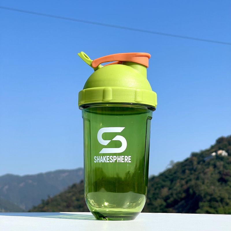 Cană Shaker cu proteine, cană sport, cană fitness, cană milkshake cu bilă de amestecat, cană de plastic_voghion.com