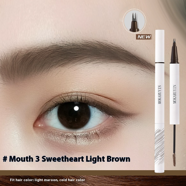 Dräi Dimensioun Dual Head Waasser Wenkbrauwen Bläistëft waasserdicht a laang dauerhafter Form Natural Wild Water Wenkbrauwen Bläistëft_voghion.com