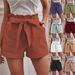 Damenbekleidung Neue Sommer-Fliege Damen Lose Freizeitshorts Tasche Einfarbig Große Größe Hohe Taille Weite Beinhose_voghion.com