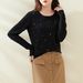2024 Autumn New Embroidered Loose Simple Versatile Round Neck Pullover Long Sleeve Knitted Sweater Women's Top_voghion.com