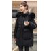 Women's Winter Puffer Coat With Detachable Hood, Long Sleeve, Mid-Length Warm Jacket For Casual Outfits (Beige, Black, Khaki, Red, Orange)_voghion.com