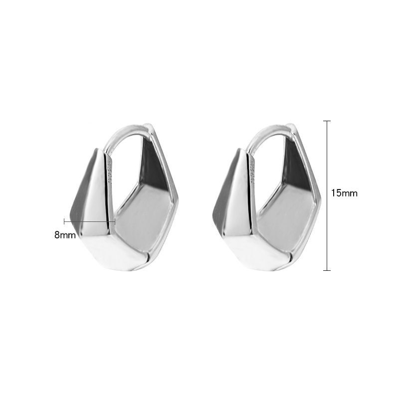 S Sterg Sier Dia Geometric Earrings Light Fashion Retro Style Niche Design Advanced Sense_voghion.com