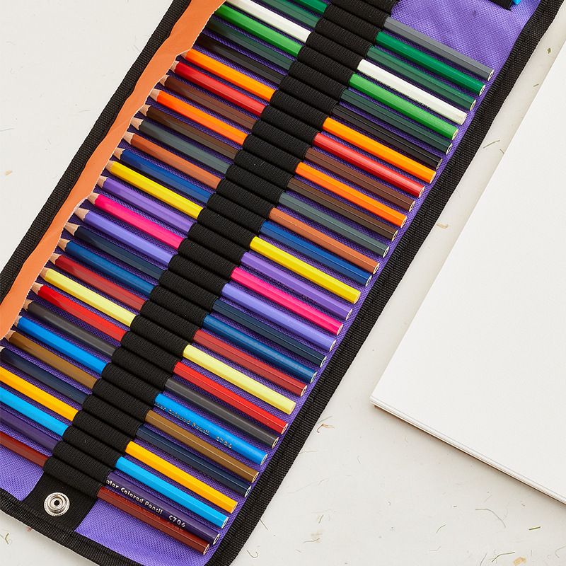 50-Color Wooden Pencil Case For Colored Pencils - Portable Art Supplies Organizer For Students & Artists, Durable Wooden Design, 2B Hardness_voghion.com