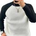 Maglione da uomo a maniche raglan con blocchi di colore, invernale, spesso e largo, in maglia, stile casual, basico._voghion.com