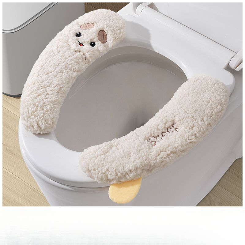Coussin avec doublure polaire, épais, protection universelle toutes saisons, anneau pour siège de toilette_voghion.com